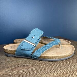 Earth Origins Orono Onida Blue Leather Sandals
